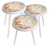 E-Decor Camlı Yuvarlak Retro Zigon Sehpa 136